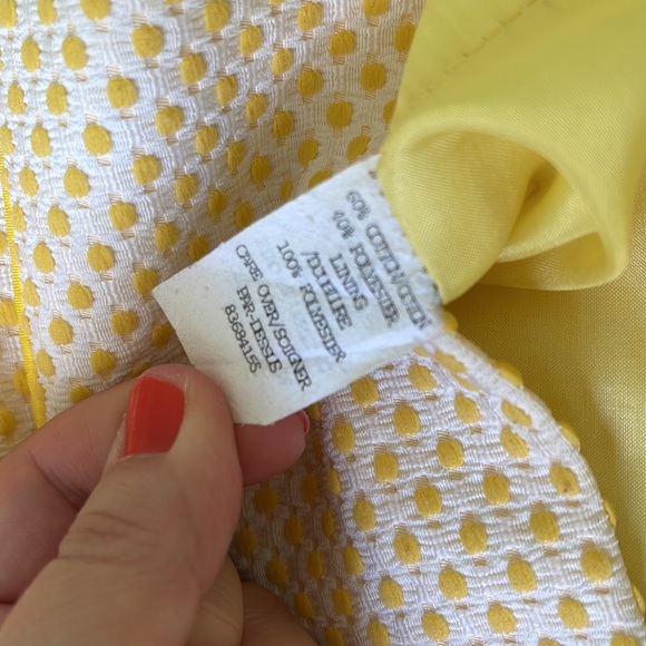 CYNTHIA CYNTHIA STEFFE Yellow Polka Dots Lined Skirt ONE OF A KIND - Picture 9 of 11